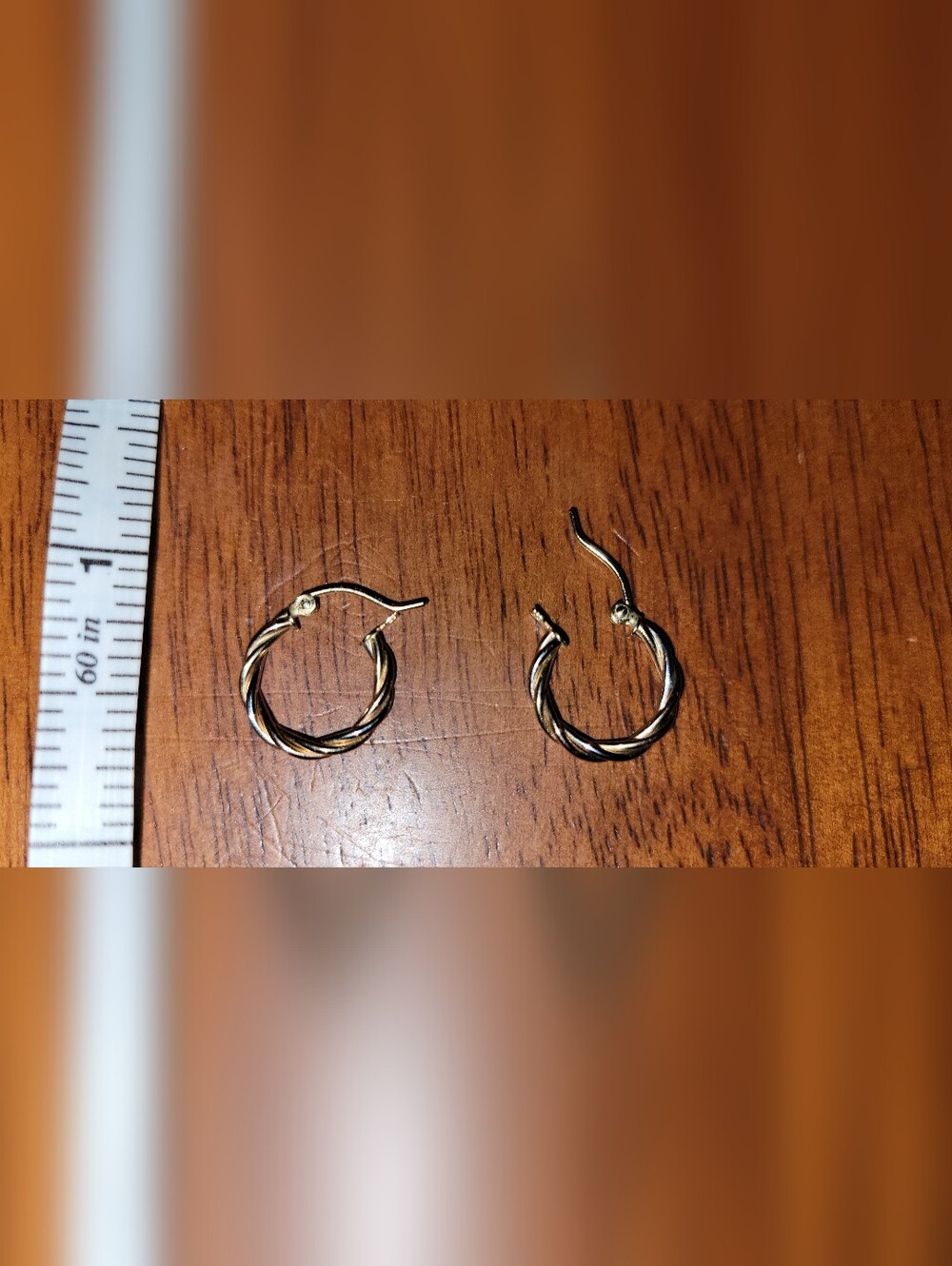 14k Gold Tri Color Hoops Classic Twisted Hoop Earrings